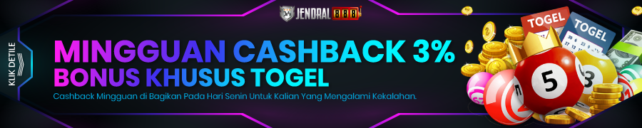 BONUS CASH BACK TOGEL 3%